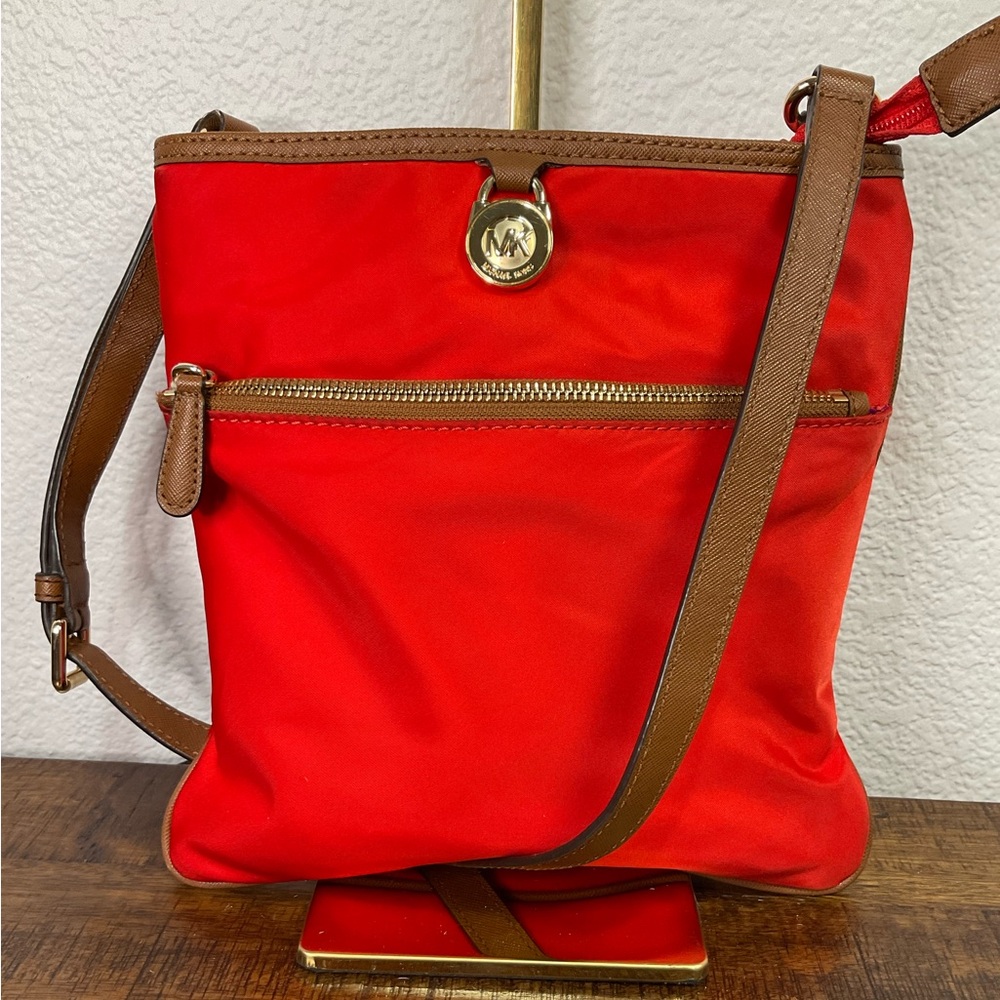 Michael Kors Kempton MK Signature Nylon Messenger Crossbody